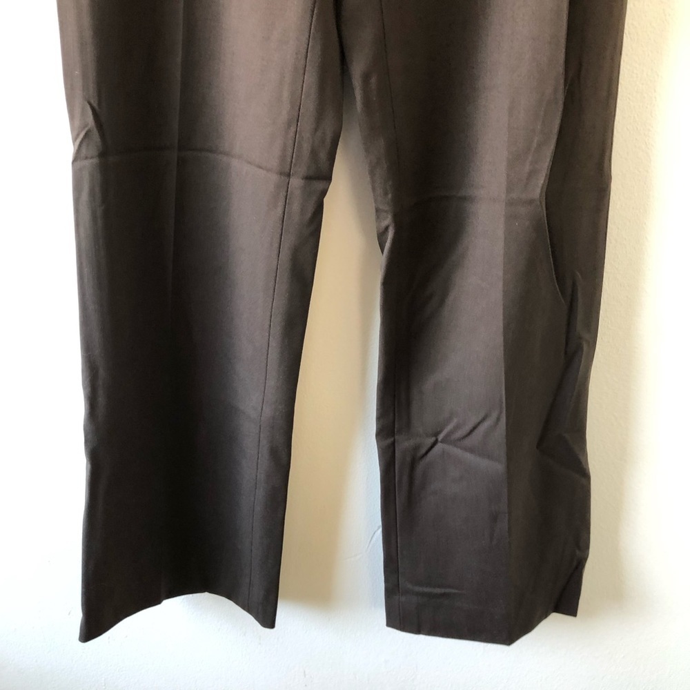 Lafayette 148 Brown Wool Straight Leg Trousers 4 - Picture 5 of 9